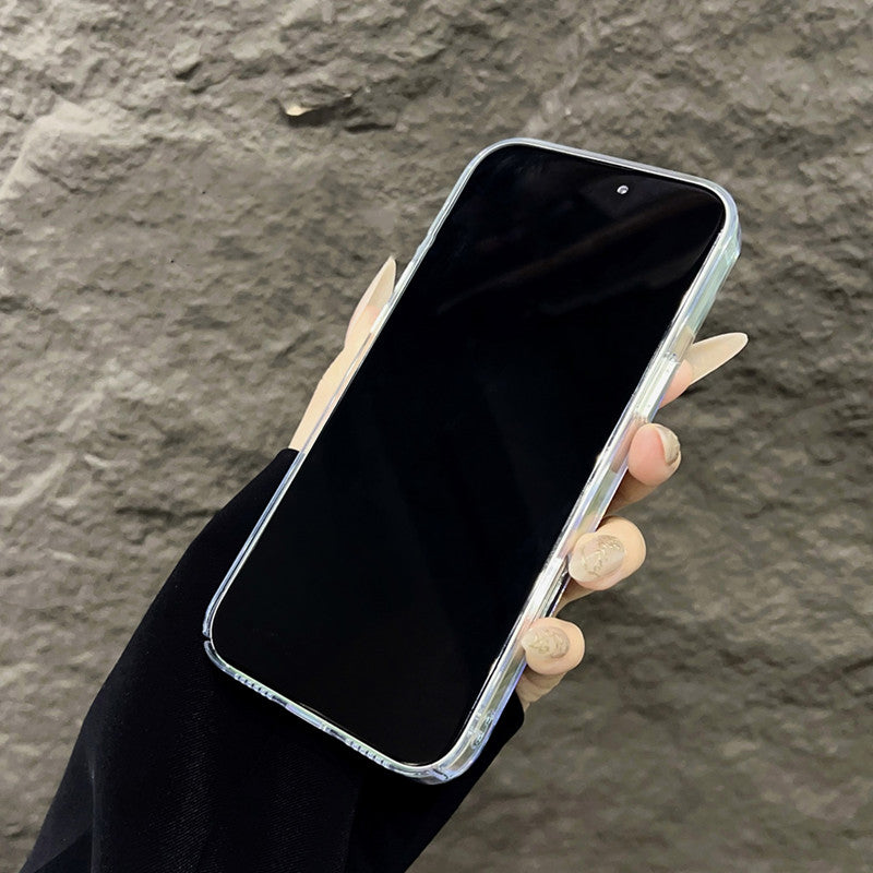 iphone17pro/17promax ガラスケース オーロラ magsafeケース 黄ばまない クリアケース GUESTCASE