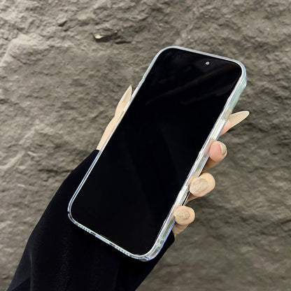 iphone17pro/17promax ガラスケース オーロラ magsafeケース 黄ばまない クリアケース GUESTCASE