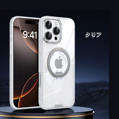 magicスタンドiPhoneクリアケース 人気 衝撃に強いiPhoneケース チタニウム iPhone16色に合う透明ケース