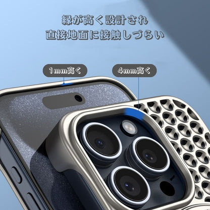 放熱で熱くなりにくいiphoneケース マジスタンド フチなし 衝撃クッションあるiPhoneケース