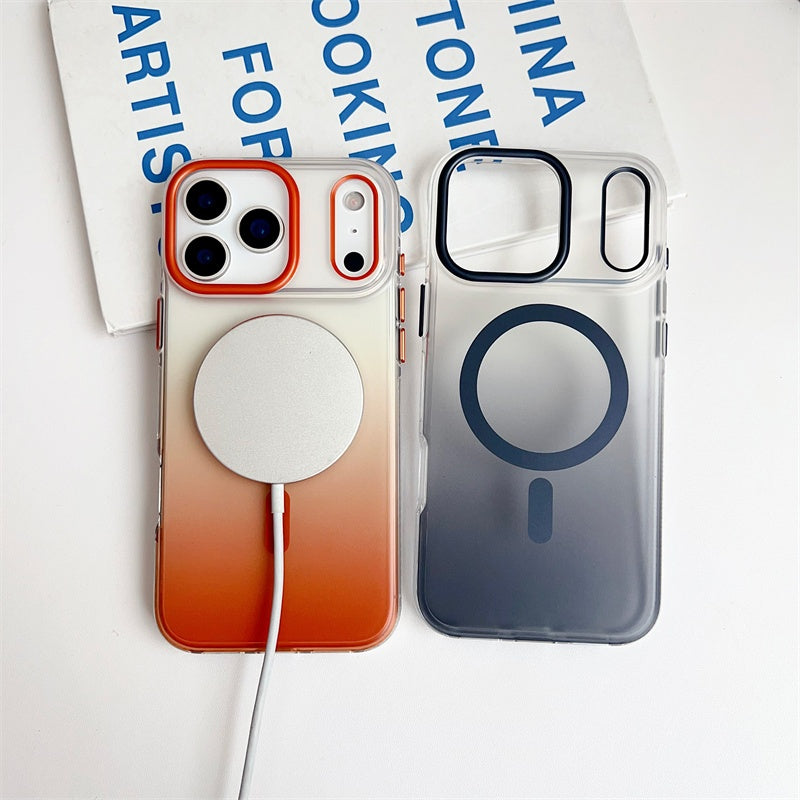 iphone17/17air ケース magsafe対応 アイフォン17pro/17promaxケース グラデーションカラー 透明 GUESTCASE