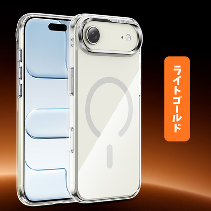 iphone17/17pro ガラスケース 薄い 軽い iphone airケース おしゃれ magsafe対応ケース guestcase ライトゴールド iPhone air