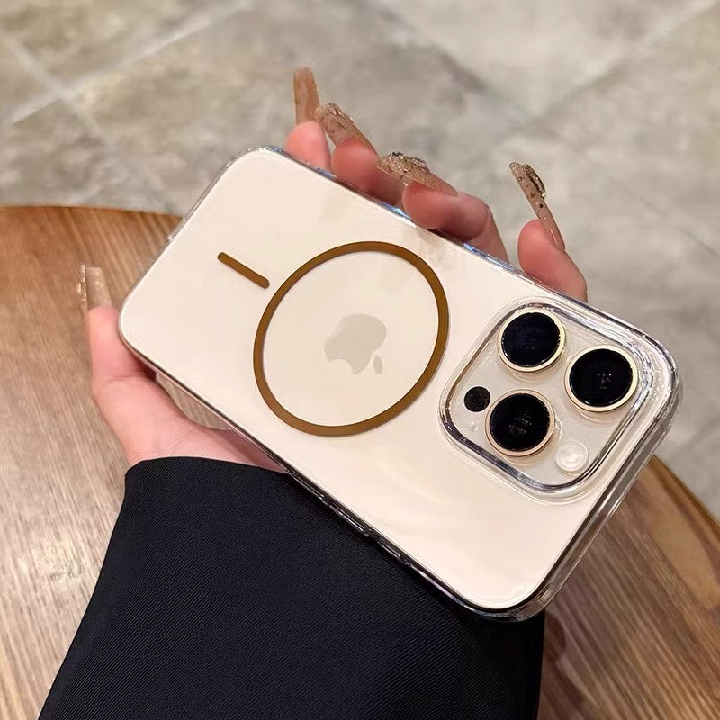 透明 iphone17/17proケース magsafe対応 iphone16/15 クリアケース おしゃれ GUESTCASE ブラウン iPhone16
