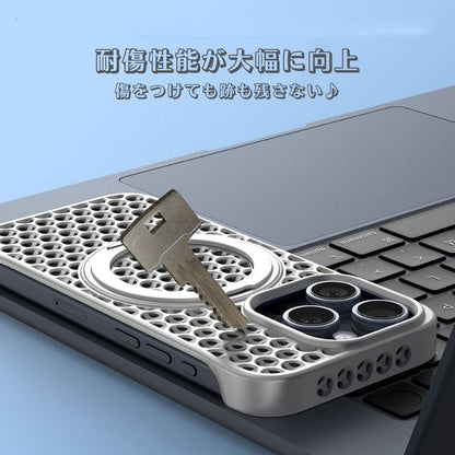 放熱で熱くなりにくいiphoneケース マジスタンド フチなし 衝撃クッションあるiPhoneケース
