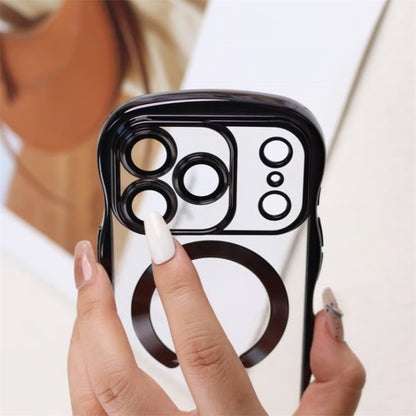 iphone ケース うねうね 透明 iphone17pro マグセーフ 対応 ケース 衝撃に強い