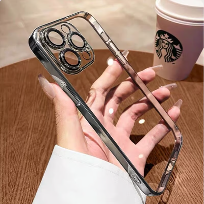 Non-yellowing iPhone clear hard case. Just insert photos, stickers, etc. into the iPhone case.