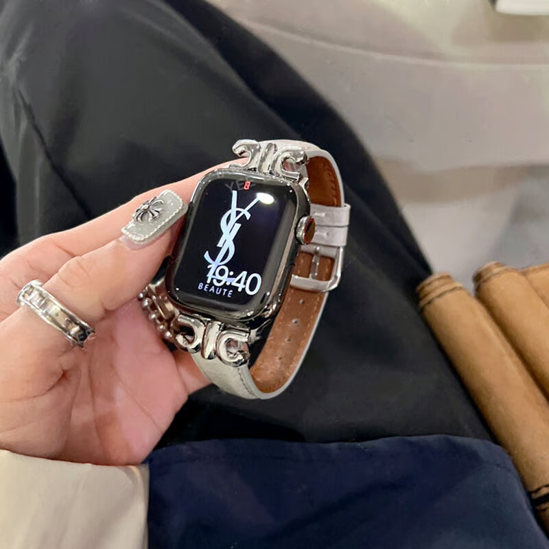apple watch series 10 バンド 本革 アップル ウォッチ バンド かわいい 人気 我的商店