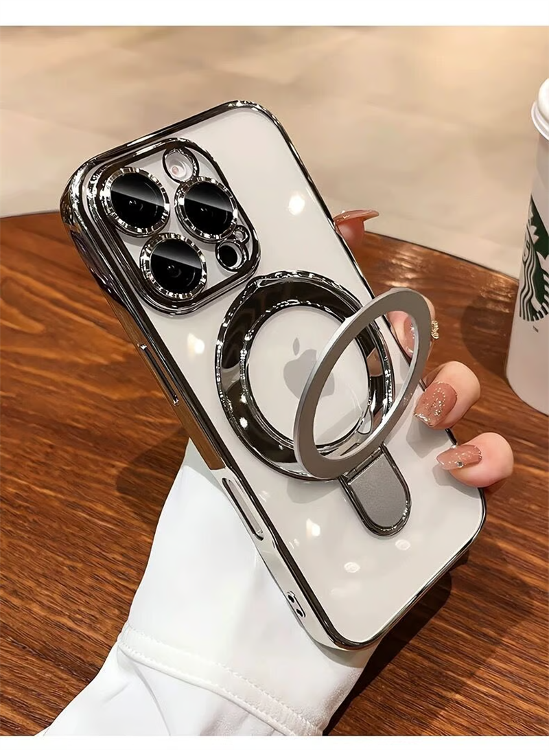 フラット設計スタンドiPhoneクリアケース カメラ保護 iPhoneハードソフトケース かわいい