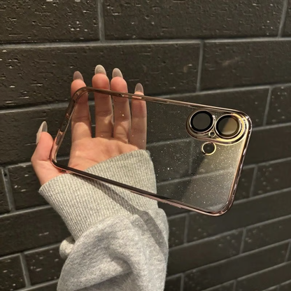 iphone用キラキラと輝く星のようなケース かわいい 黄ばみにくいトレンドのiPhoneクリアケース 我的商店