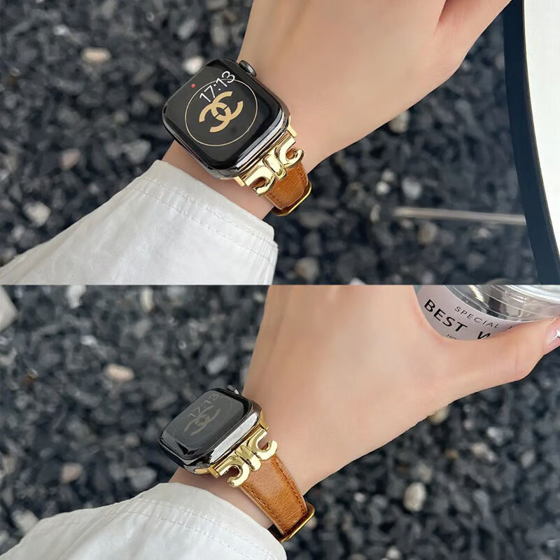 apple watch series 10 バンド 本革 アップル ウォッチ バンド かわいい 人気 我的商店