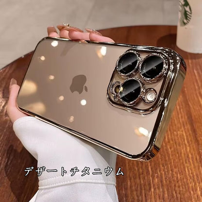 黄 ば ま ないiphoneクリア ハードケース 写真やステッカーなどiPhoneケースに挟むだけ 我的商店 デザートチタニウム iPhone17