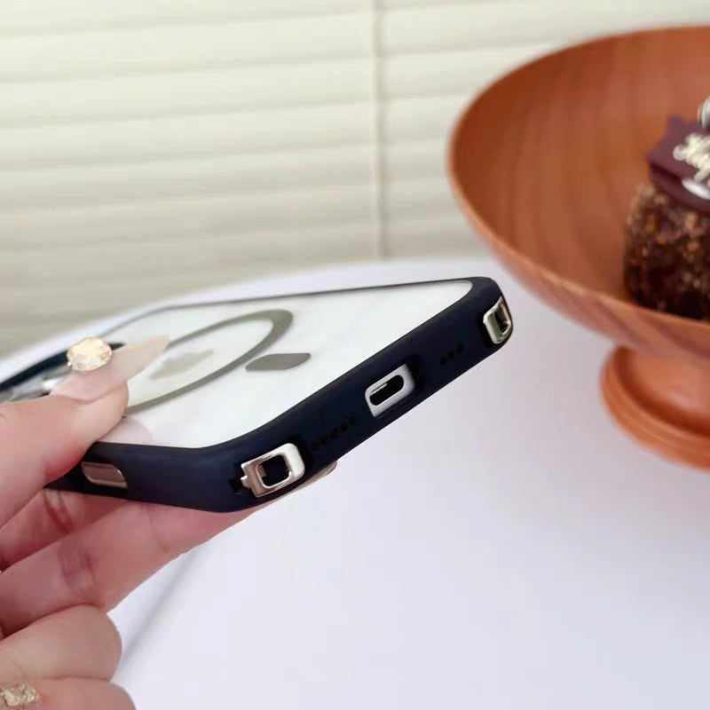 ストラップ付き iphone クリアケース ショルダー magsafe対応 隠しストラップホール付き GUESTCASE