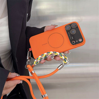 2本ストラップ付き magsafeケース iphone12~17シリーズ対応 ショルダーケース guestcase