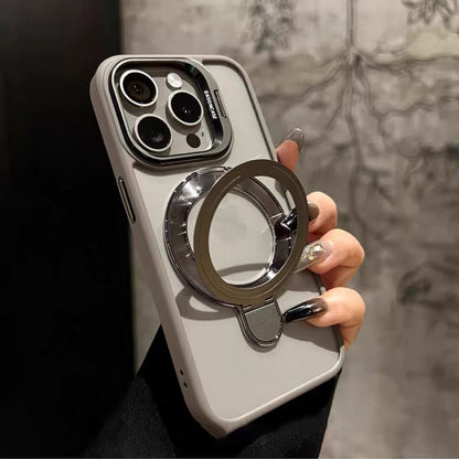 iphone ケース スタンド 付き iphone16pro/15 クリアケース magsafe対応