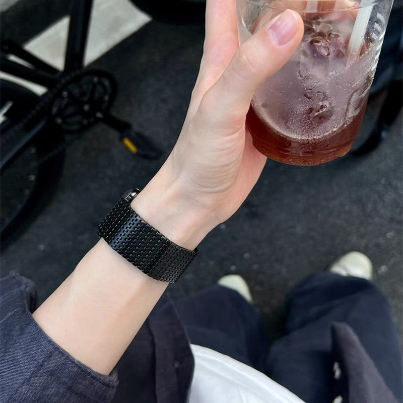 高級 ステンレス apple watchバンド モールス信号 アップルウォッチバンド マグネット式 軽い GUESTCASE