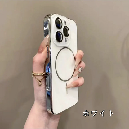 magsafeケース ガラス iphne17pro/16 ケース シンプル おしゃれ お揃いケース GUESTCASE ホワイト iPhone16