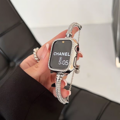 「apple watchケースプレゼント！」アップル ウォッチ ブレスレット apple watchバンド 女性 guestcase シルバー 38mm