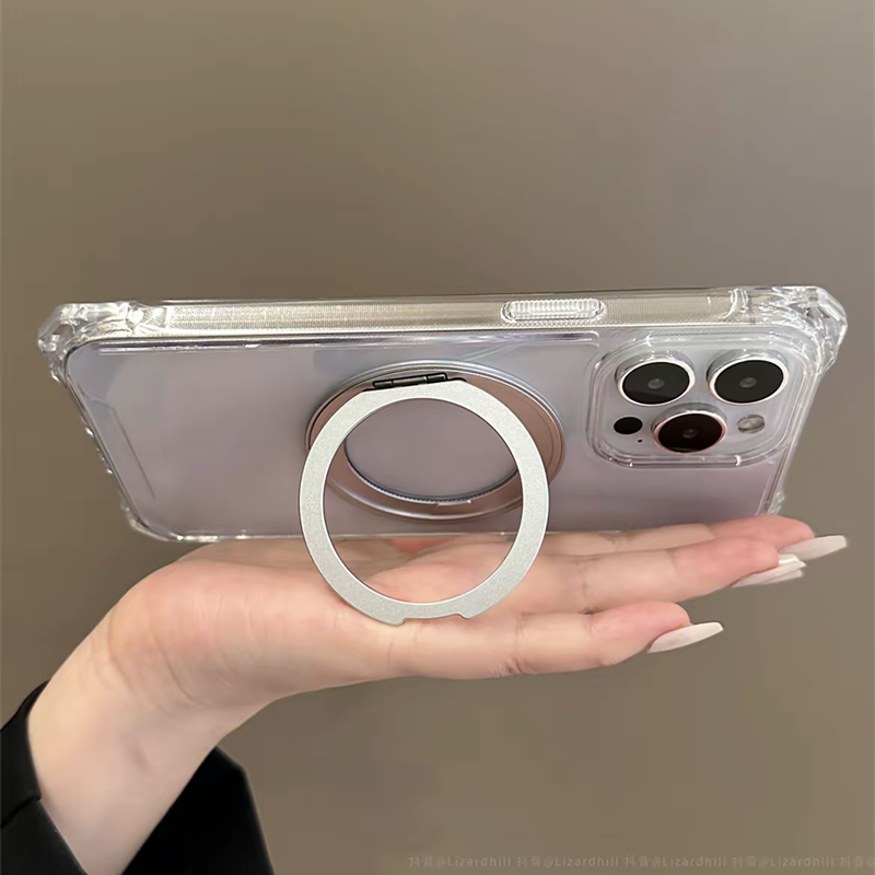 iphone17/16 ショルダーケース ステルスタンド付き magsafeケース 透明 GUESTCASE