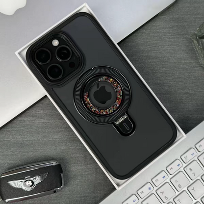 隠しスタンド magsafe対応 iphone17pro/16pro ケース クリア スマホケース キラキラ 動く GUESTCASE