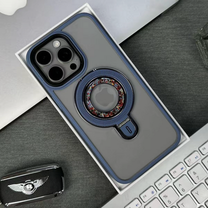 隠しスタンド magsafe対応 iphone17pro/16pro ケース クリア スマホケース キラキラ 動く GUESTCASE