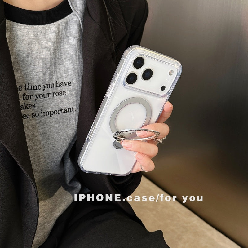 iphone17/17promax クリアケース キラキラスタンド付き magsafeケース おしゃれ GETCASE