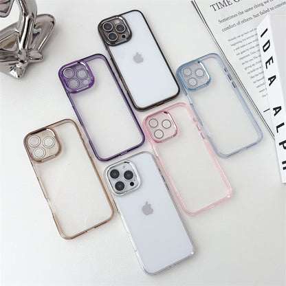 フチありiPhoneクリアケース カメラ保護 黄ばみにくいpciPhone透明ケース かわいい 記念切符やステッカー挟むだけ 我的商店