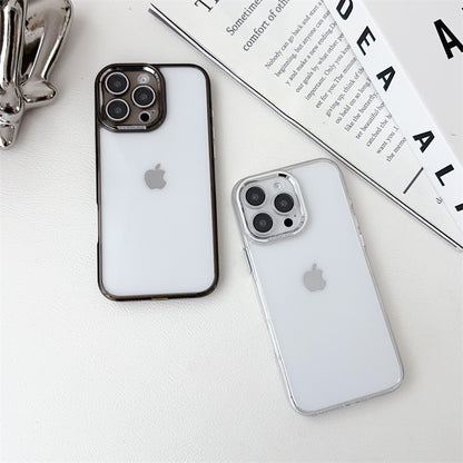 フチありiPhoneクリアケース カメラ保護 黄ばみにくいpciPhone透明ケース かわいい 記念切符やステッカー挟むだけ 我的商店