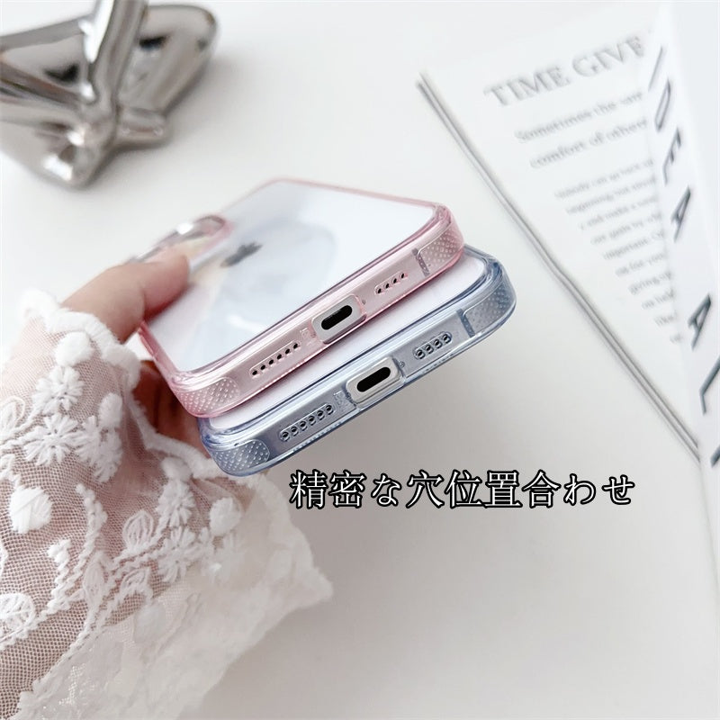 フチありiPhoneクリアケース カメラ保護 黄ばみにくいpciPhone透明ケース かわいい 記念切符やステッカー挟むだけ 我的商店