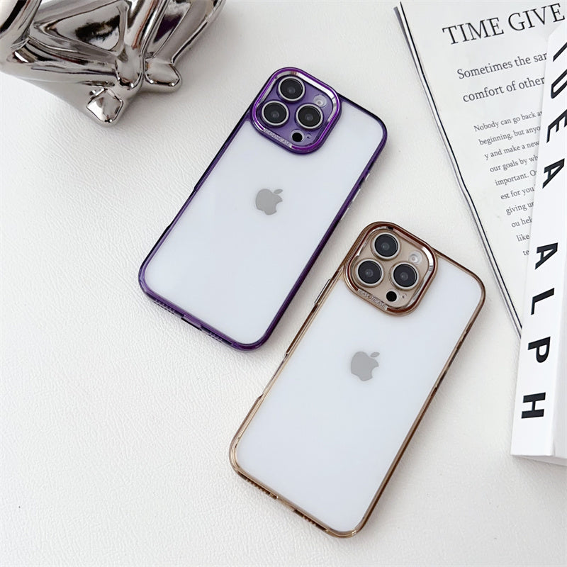 フチありiPhoneクリアケース カメラ保護 黄ばみにくいpciPhone透明ケース かわいい 記念切符やステッカー挟むだけ 我的商店