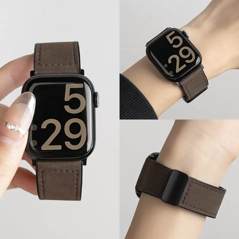 アップル ウォッチ バンド マグネット メンズ apple watchレザーベルト 高級 おしゃれ guestcase