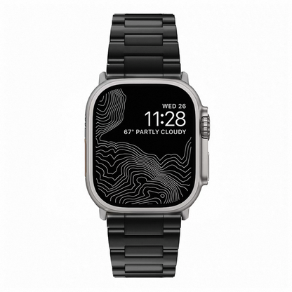 アップルウォッチバントバンド チタン 高級 apple watchバンド メンズ guestcase ブラック 38/40/41/42(Series10)mm