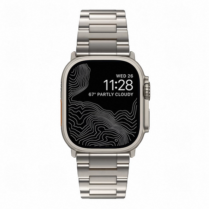 アップルウォッチバントバンド チタン 高級 apple watchバンド メンズ guestcase ナチュラルチタニウム 38/40/41/42(Series10)mm