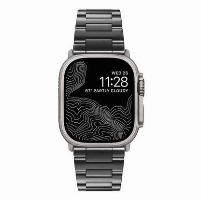 アップルウォッチバントバンド チタン 高級 apple watchバンド メンズ guestcase ダークグレー 38/40/41/42(Series10)mm