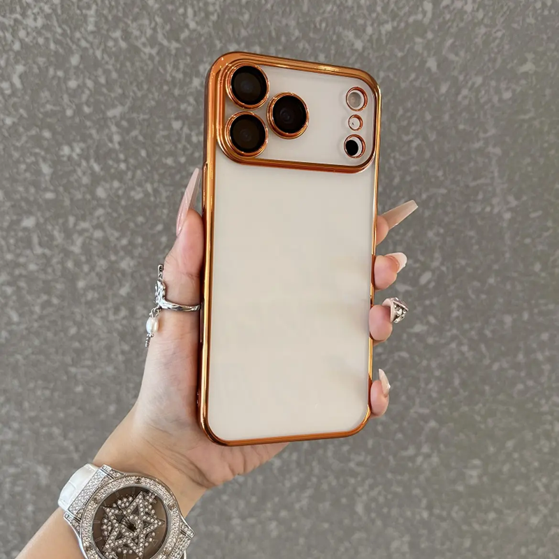 黄 ば ま ないiphoneクリア ハードケース 写真やステッカーなどiPhoneケースに挟むだけ 我的商店 オレンジ iPhone17