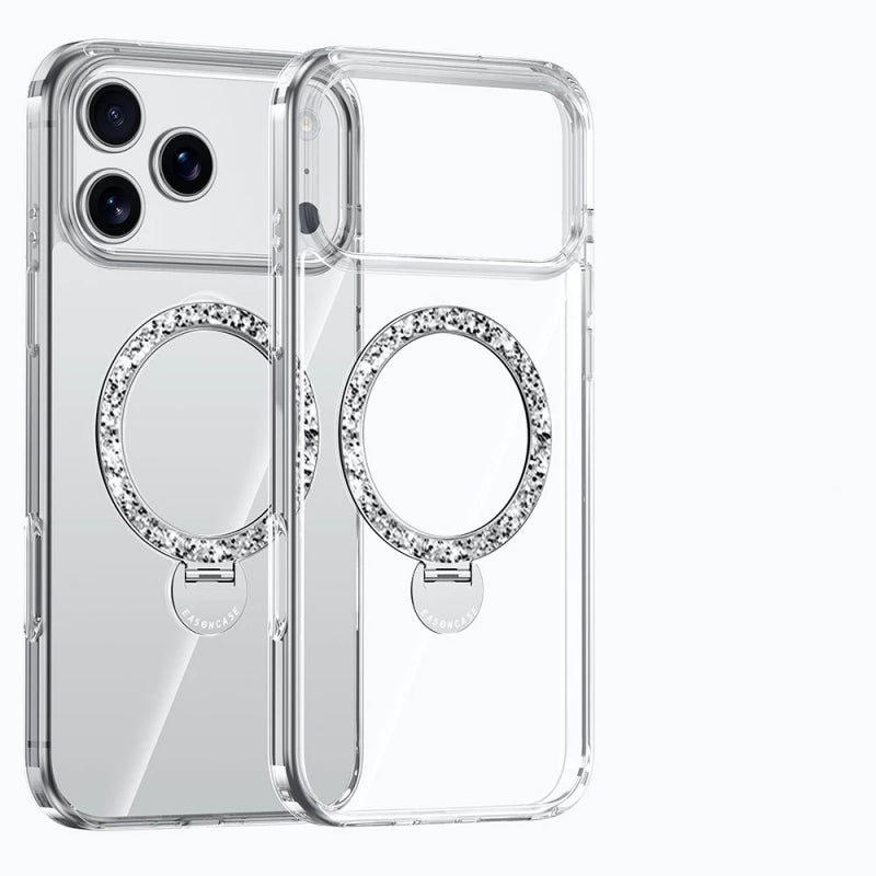 iphone17/17promax クリアケース キラキラスタンド付き magsafeケース おしゃれ GETCASE