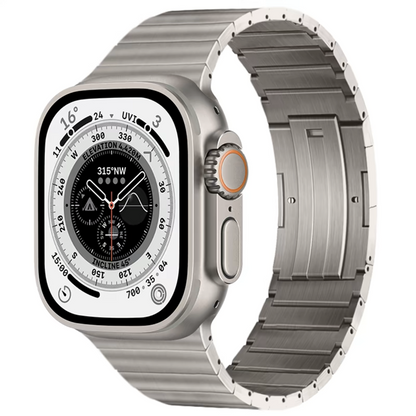 チタン アップルウォッチバンド 工具不要 メンズ apple watchバンド ビジネス GETCASE シルバー 38/40/41/42(Series10)mm