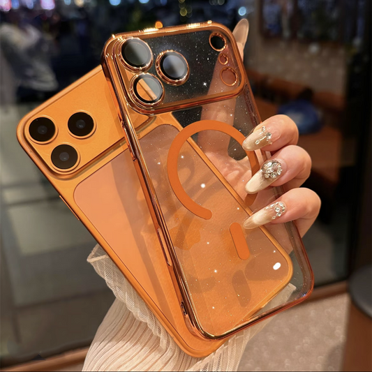 キラキラ iphone17pro/17promax クリアケース magsafe対応ケース カメラ保護 GUESTCASE