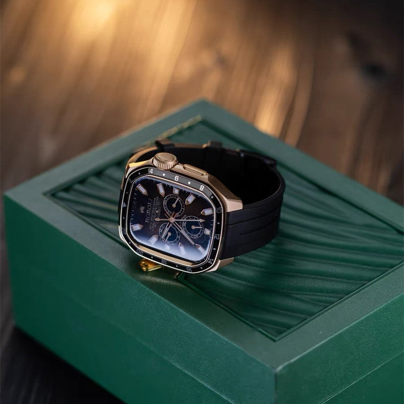 アップルウォッチ バンド ケース 一体型 メンズ apple watchバンド かっこいい シリーズ11 44mm/46mm GUESTCASE