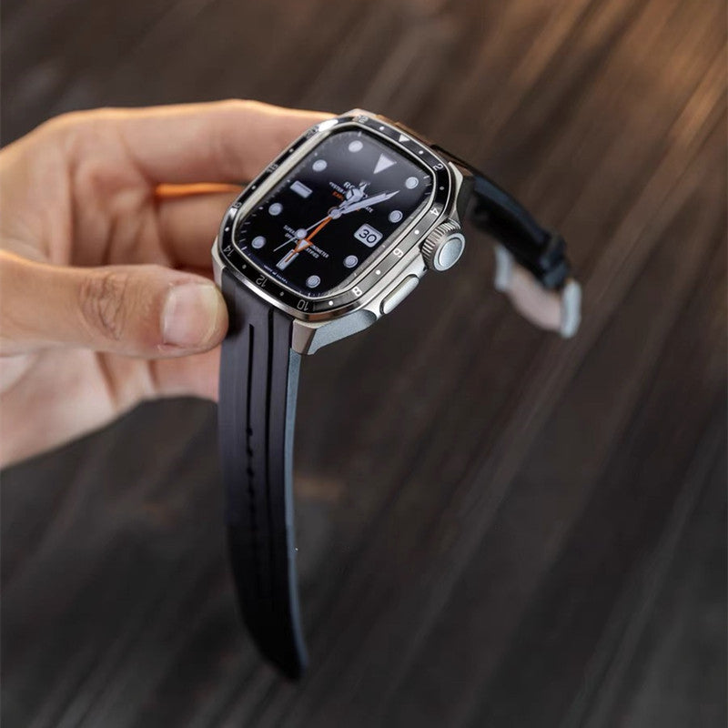 アップルウォッチ バンド ケース 一体型 メンズ apple watchバンド かっこいい シリーズ11 44mm/46mm GUESTCASE