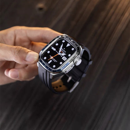 アップルウォッチ バンド ケース 一体型 メンズ apple watchバンド かっこいい シリーズ11 44mm/46mm GUESTCASE