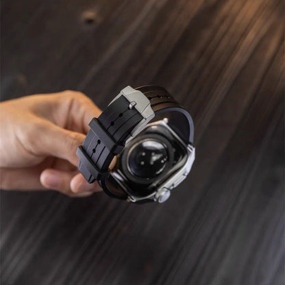 アップルウォッチ バンド ケース 一体型 メンズ apple watchバンド かっこいい シリーズ11 44mm/46mm GUESTCASE