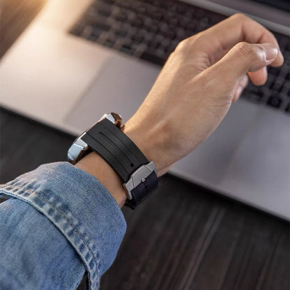 アップルウォッチ バンド ケース 一体型 メンズ apple watchバンド かっこいい シリーズ11 44mm/46mm GUESTCASE