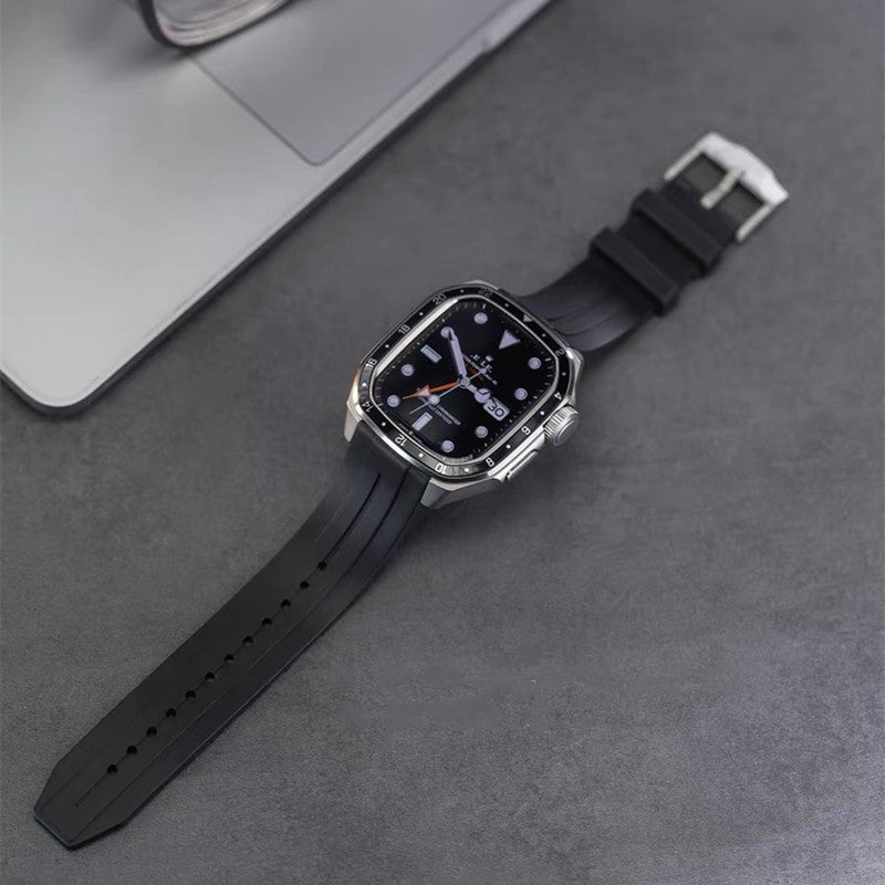 アップルウォッチ バンド ケース 一体型 メンズ apple watchバンド かっこいい シリーズ11 44mm/46mm GUESTCASE