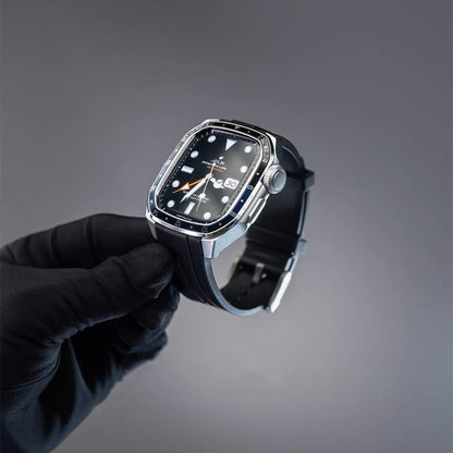 アップルウォッチ バンド ケース 一体型 メンズ apple watchバンド かっこいい シリーズ11 44mm/46mm GUESTCASE