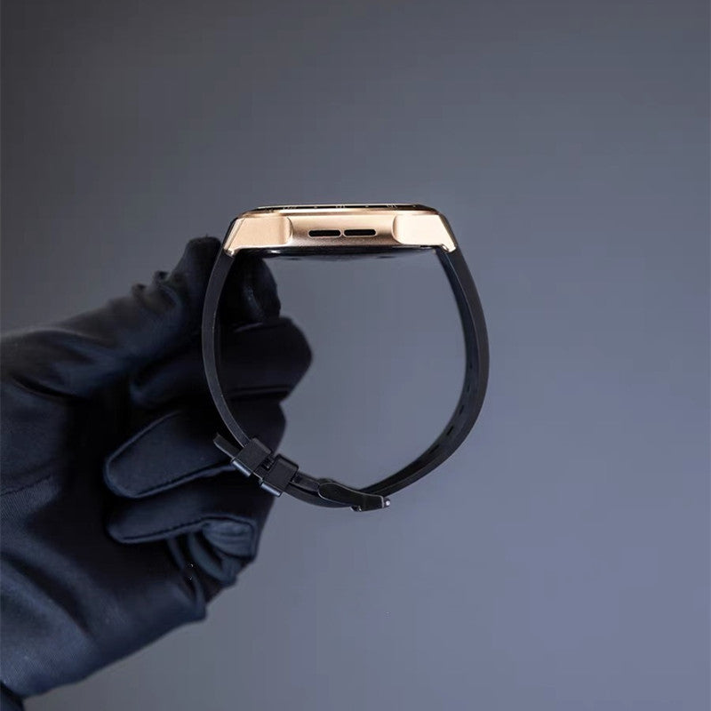 アップルウォッチ バンド ケース 一体型 メンズ apple watchバンド かっこいい シリーズ11 44mm/46mm