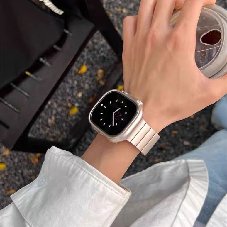 マグネット式 アップルウォッチステンレスバンド 新型S11/Urtal3対応 apple watchバンド メンズ GUESTCASE