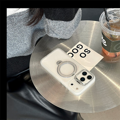 iphone17/17pro ケース スタンド 付き iphone16pro/15 クリアケース magsafe対応 GETCASE