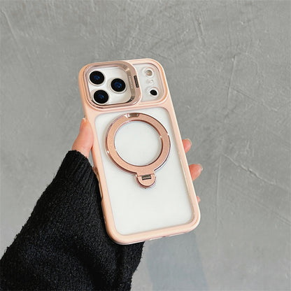 iphone17/17pro ケース スタンド 付き iphone16pro/15 クリアケース magsafe対応 GETCASE