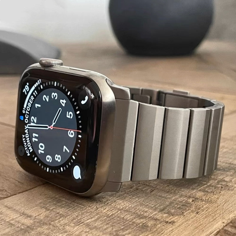 チタン アップルウォッチバンド メンズ 高級 apple watch チタン バンド GETCASE ナチュラルチタニウム 38/40/41/42(Series10)mm
