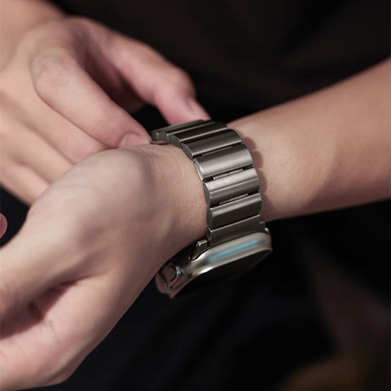 チタン アップルウォッチバンド メンズ 高級 apple watch チタン バンド GETCASE